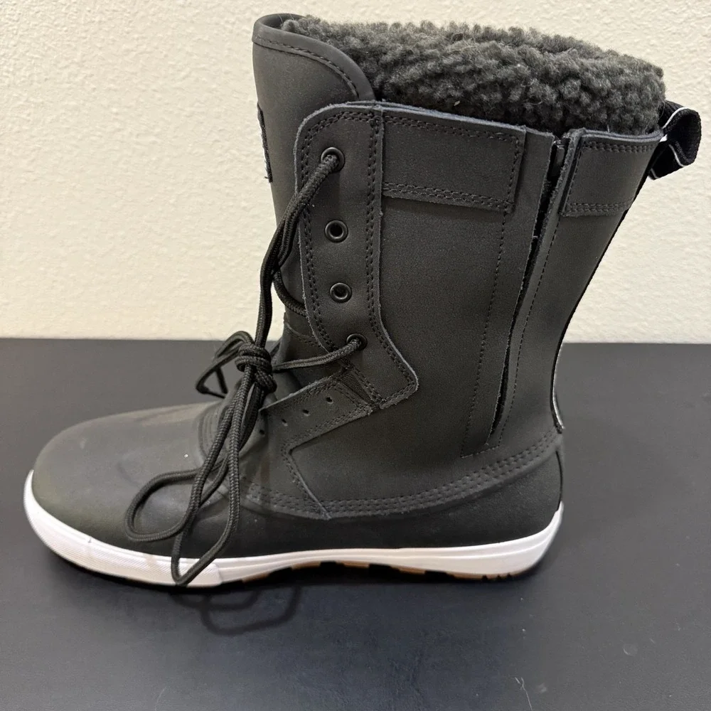 DC Reach Boots Men's US 11.5 Black Leather Insulated‎ ADYS300762 NWOT